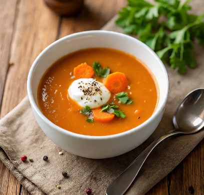 Velouté doux de carottes maison